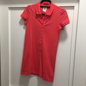 Lacoste pink top/cover up worn once size 36
